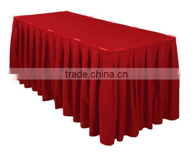 14ft accordion pleat polyester table skirt black