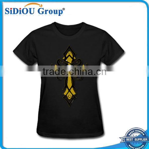 Vintage 100% cotton cheap plain black t-shirts girls