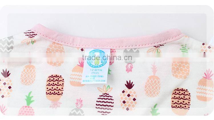 Wholesale soft touch bamboo fiber baby sleepsuit children pajamas for summer