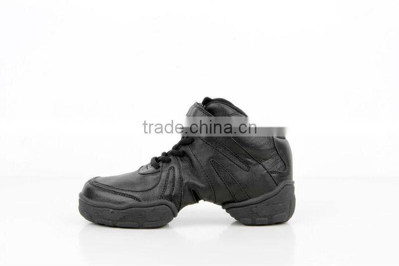 WOMENS BLACK JAZZ MODERN DANCE SHOES HIGH TOP BOOTS 0953A