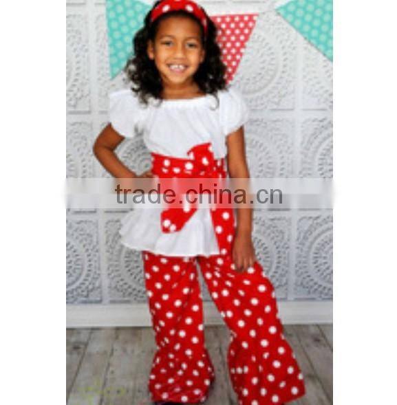 Hot Sale!Fashion Summer Baby polka dots Swing Top Bloomers Outfit Baby Girl Clothing Set Wholesale Baby tank top and bloomers