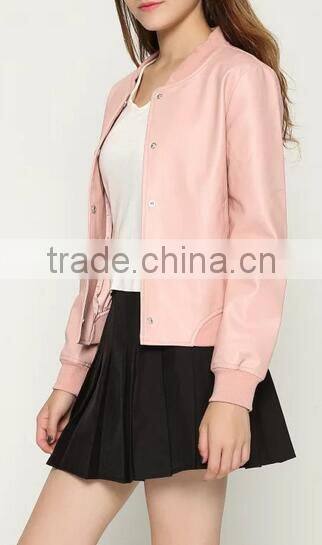 Runwaylover EY1043C women pu leather jackets ladies short jackets