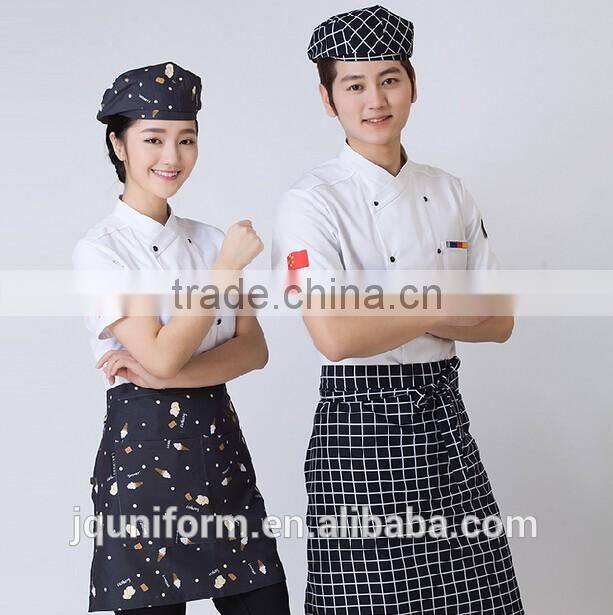 2016 wholesale custom nice restaurant design short sleeve uniforms waitress uniform