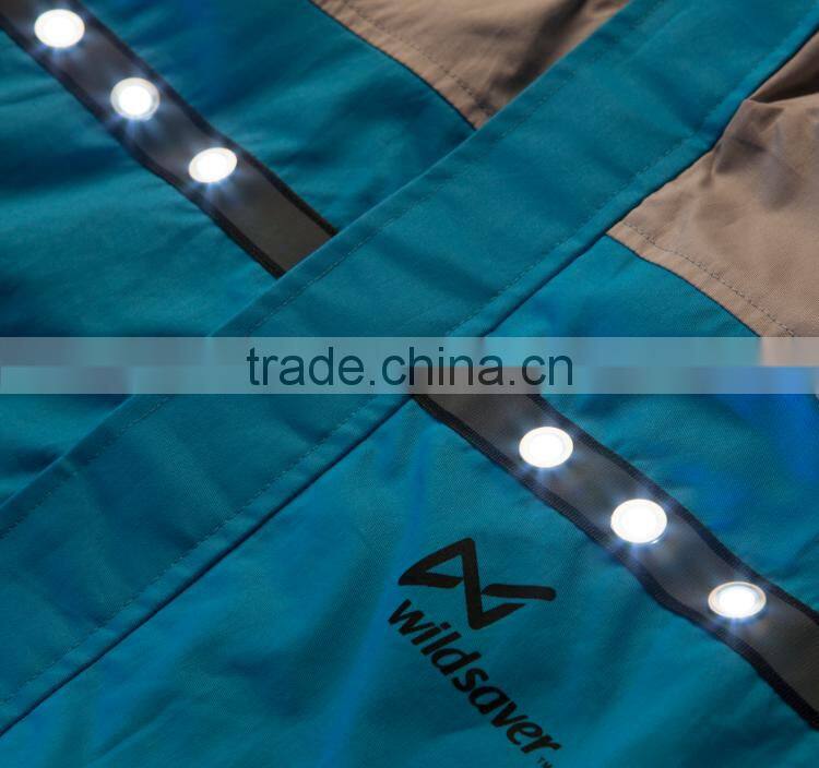 Kids safety USB rechargeable bright LED lights winter jacket kids