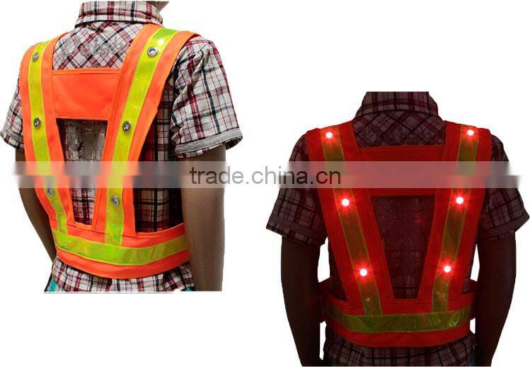 Hi Vis Overalls Led Flashing Vest/Safety Work Uniform