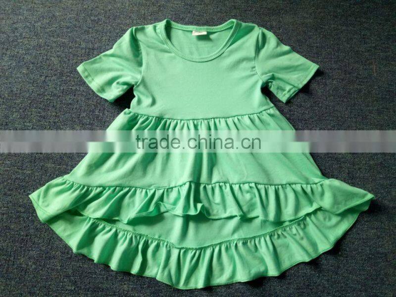 baby cute dress from China supplier wholesale girl short sleeve high-low skirt 2017 fall