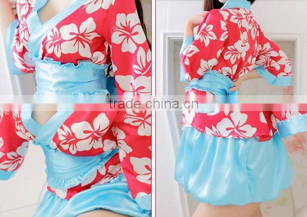 2015 polyester sexy girl kimono costume