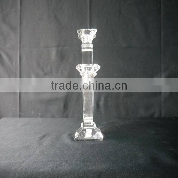 New Antique K9 Crystal Candle Holder,Cheap 3Tips Crystal Candle Holder For Home Decoration