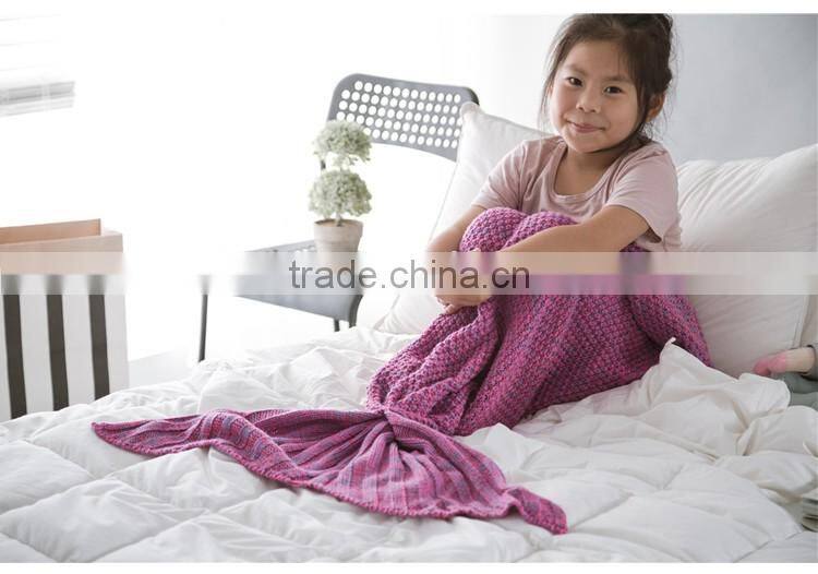 China Factory Children Soft Mermaid Tail Blankets