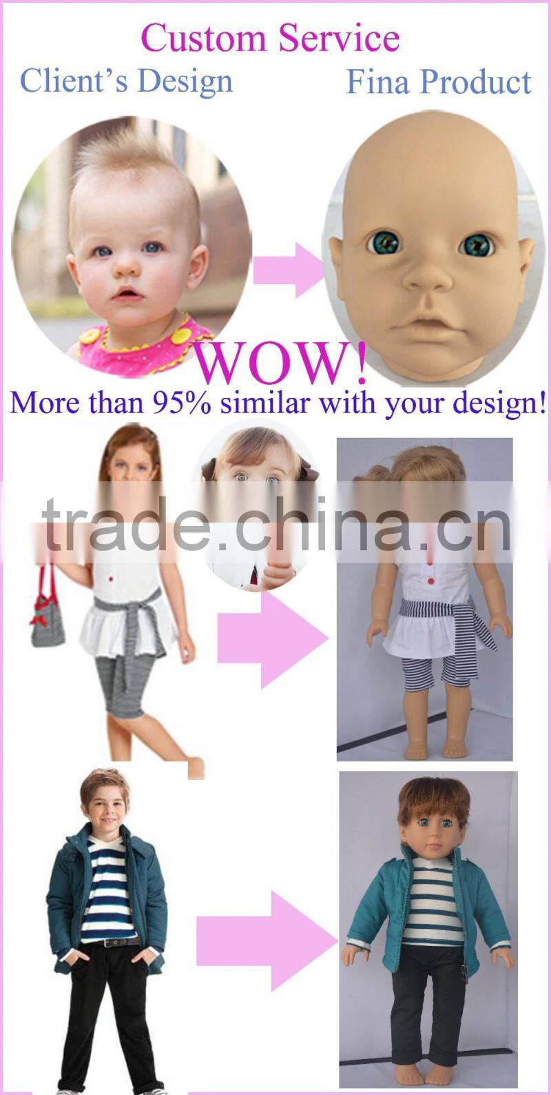 Wholesale 45cm Vinyl Dolls Toys For Kids from Doll Factory