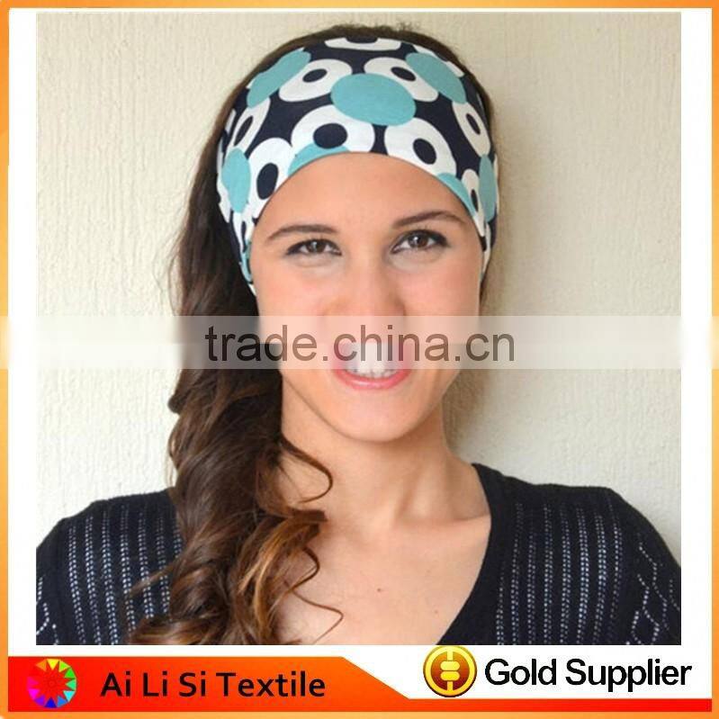 Custom Printed Turbans Ladies Crochet Flower Turbans Grils Fashion Turban Headband