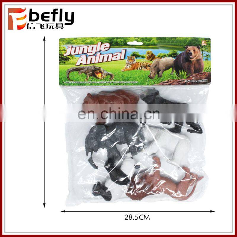 DIY hollow PVC zoo animal plastic toy for kids