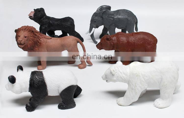 DIY hollow PVC zoo animal plastic toy for kids