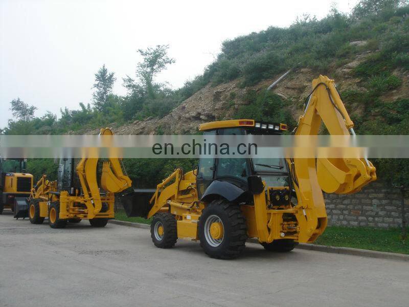 Monoblock High quality 4wd whole frame Backhoe loader 388