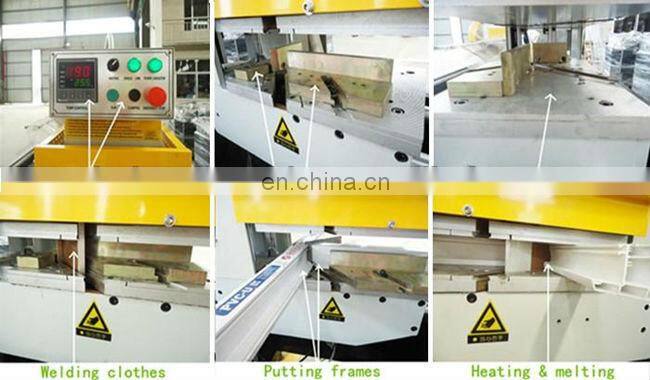 Two heads seamless welding PVC window door fabricating machine