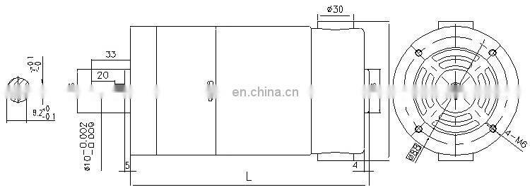 OD 106 mm 220v 4000 rpm brushed high speed permanent magnet electric dc motor BMM328