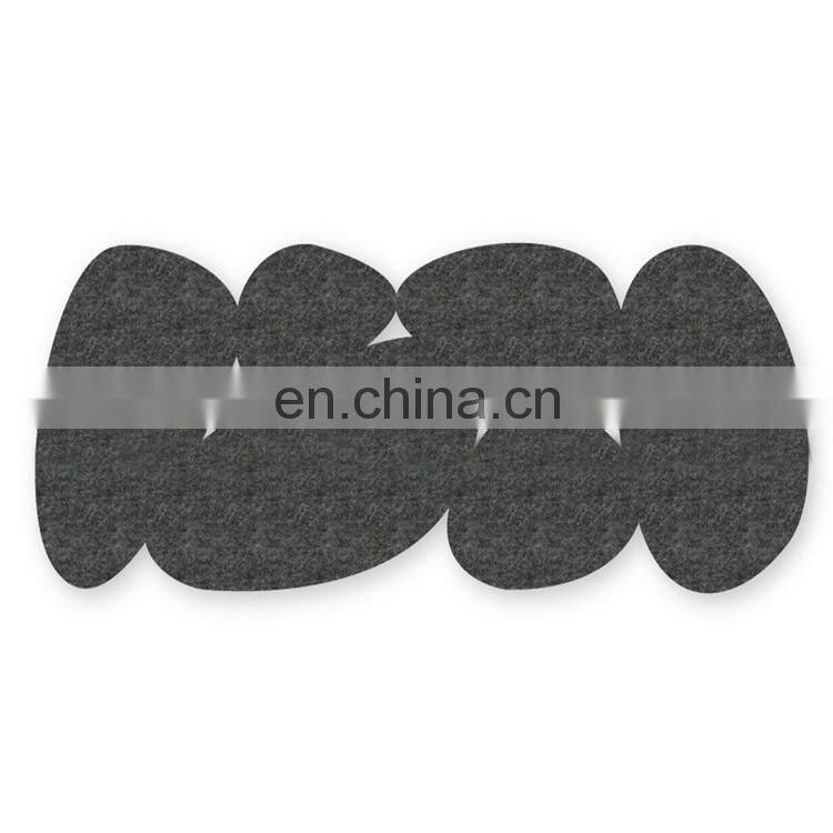 Modern minimalist wool felt rug, corridor rug, eco friendly boho rug