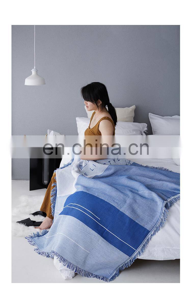 RAWHOUSE cheap factory price original ins sofa cover for fall Nordic woven decorative throw blanket with low moq