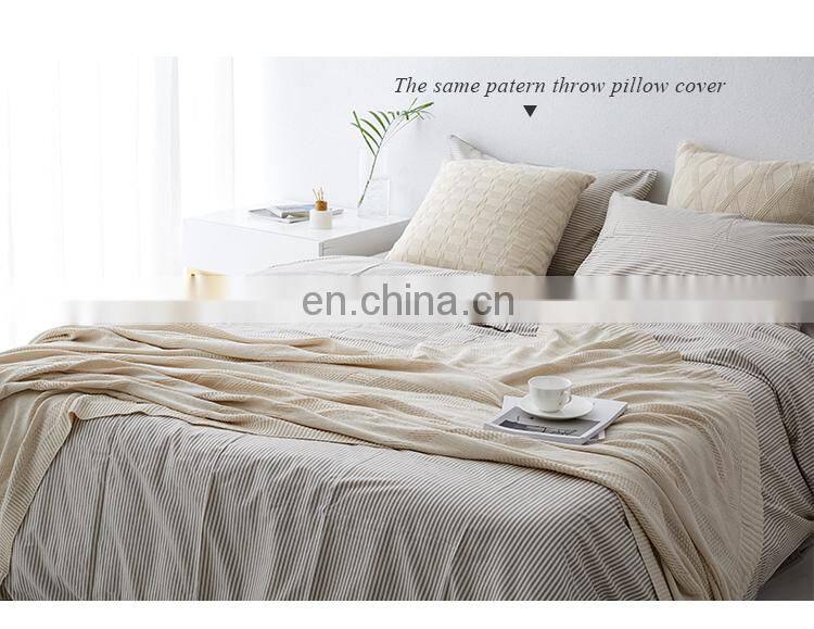 RAWHOUSE hot sale Ivory white Claret Navy blue knitted cotton blanket