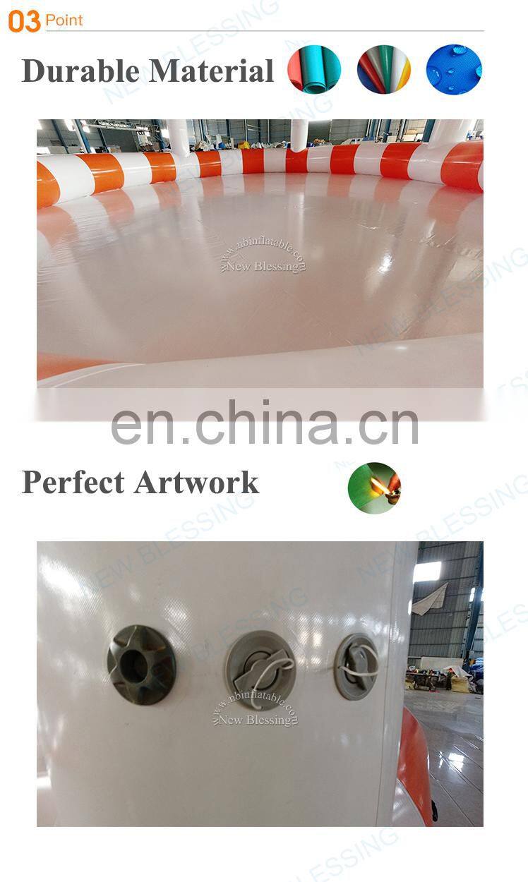 Custom inflatable swimming pool with tent cover for sale