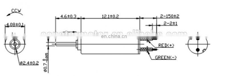 4mm 3.4V high rpm mini motor used for toy airplanes