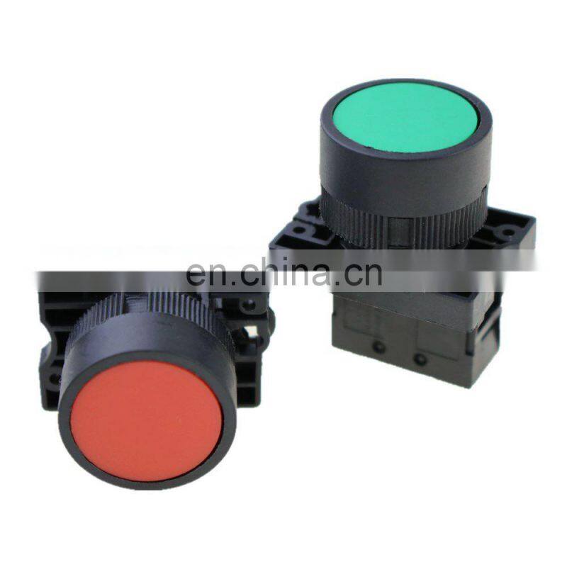 22mm start stop button with the arrow symbol XB2 flat touch switch button, Self reset button switch dot switch