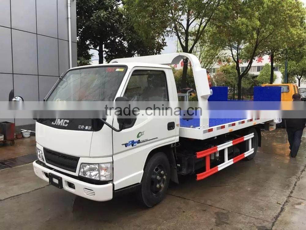 3ton small flatbed wrecker truck JMC