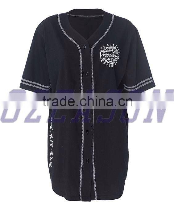 Button Down Baseball Jersey Shirts,Cheap Wholesale Plain Baseball T Shirt