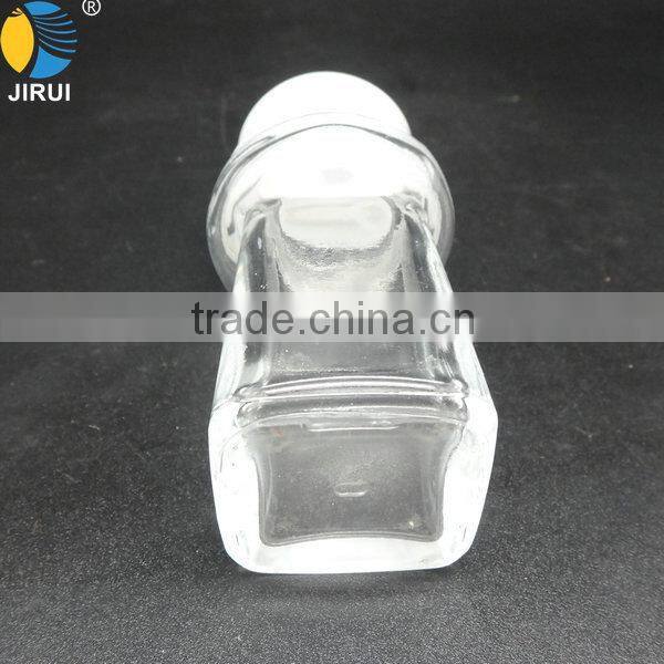 50ml Rectangular Clear Roll on Glass Bottle