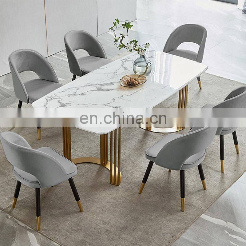 modern style round marble dinning table set dining room furniture