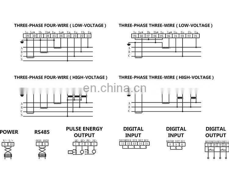 MS3UI7C AC Power Meter Modbus TCP Watt Hour Meter