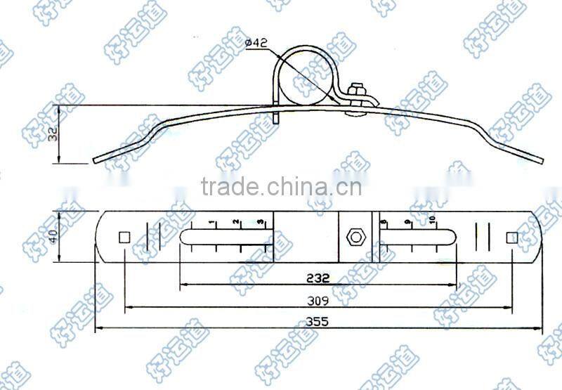 08500 Truck Body Part wholesale truck mudguard stay