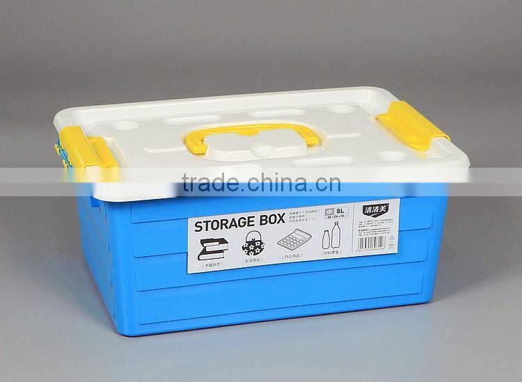 Multi Function Colored Plastic Storage Box with Handle