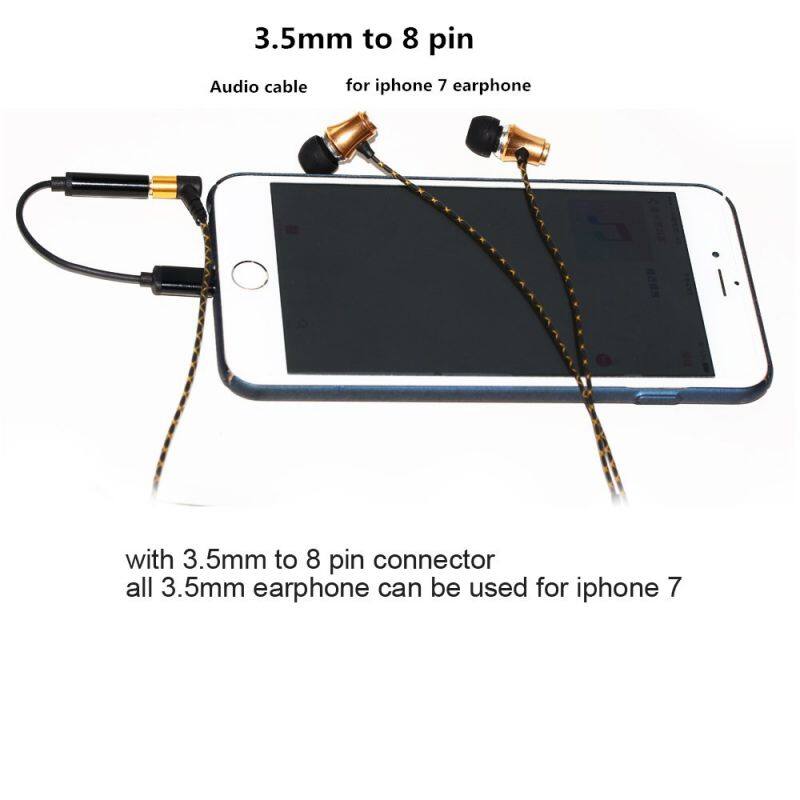 White universal audio converter lightening splitter 3.5mm jack adapter for iphone