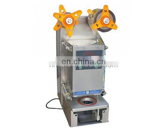 Commercial plastic and paper cup sealer sealing machine for milk tea, soybean milk, coffee cups