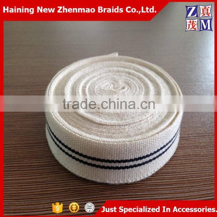 100% nature cotton webbing for bag straps