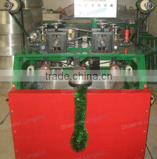 Metalized Tinsel Garland Cutting Machine with star,heart shape