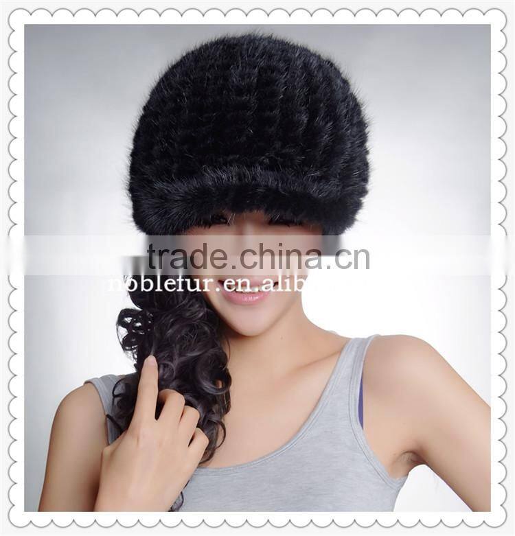 latest design autumn stylish Hat famous designer real mink fur hat
