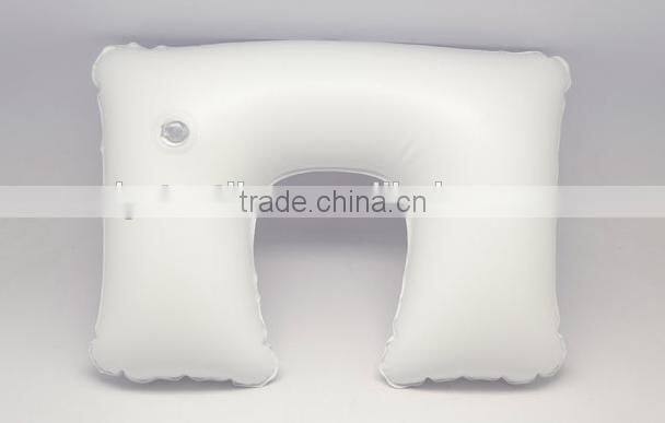 High quality colorful soft U shape inflatable travel neck pillow