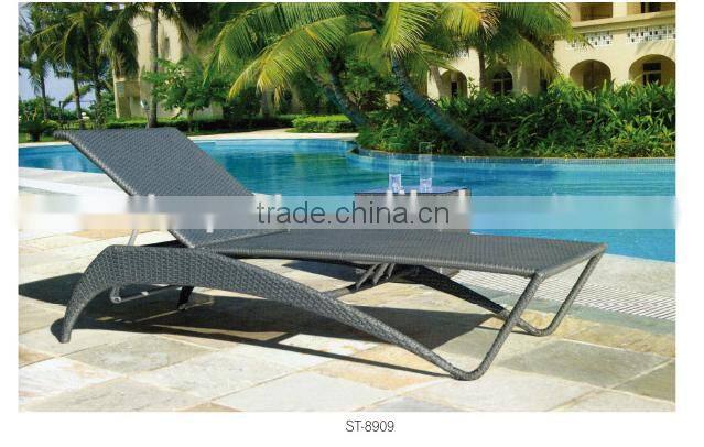 2014 Latest Design Rattan Outdoor Furniture Sun Bath Lounge Bed for foshan guangdong