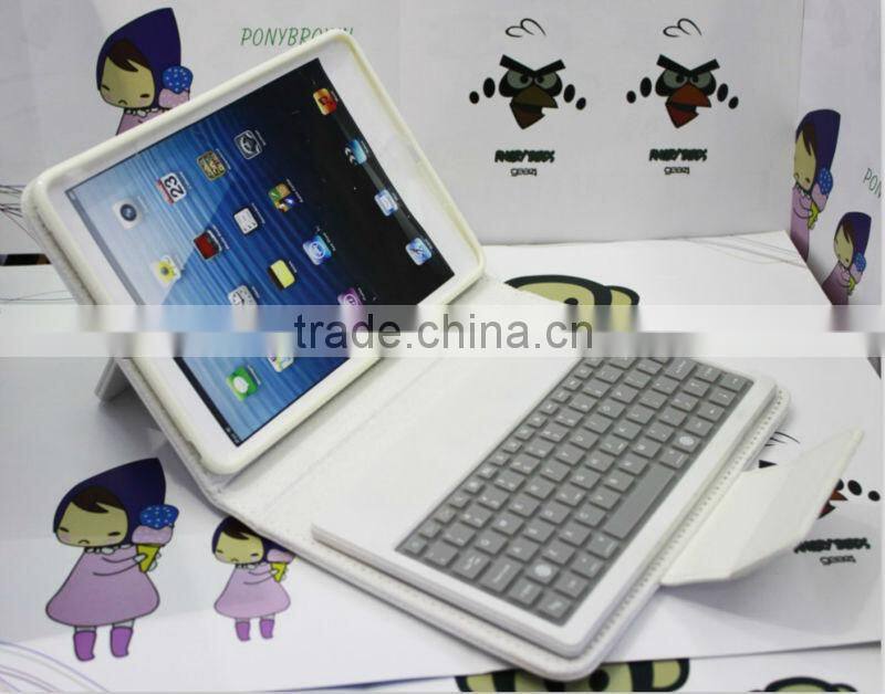 Hot selling Case with silicone bluetooth3.0 keyboard for ipad MINI