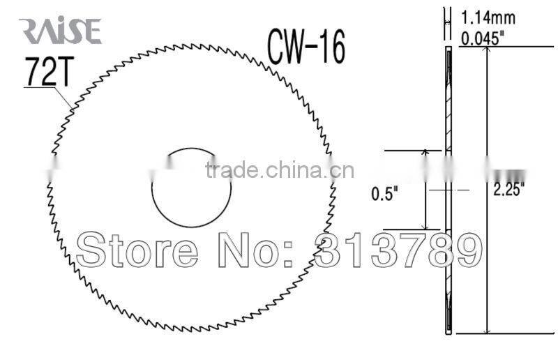 saw blades CW-16 CARBIDE slotters for HPC Premier and Power Speedex key machine
