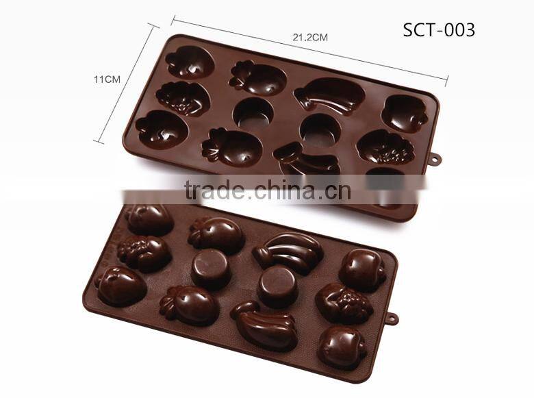 2016 Hot sale food grade FDA and LFGB Cute animal of pig shape silicone chocolate mould and ice cube tray