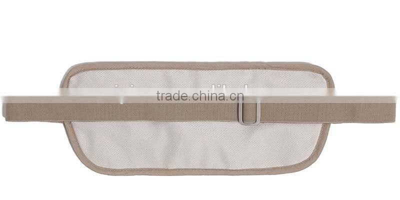 Travel rfid blocking waist money belt with zipper pocket