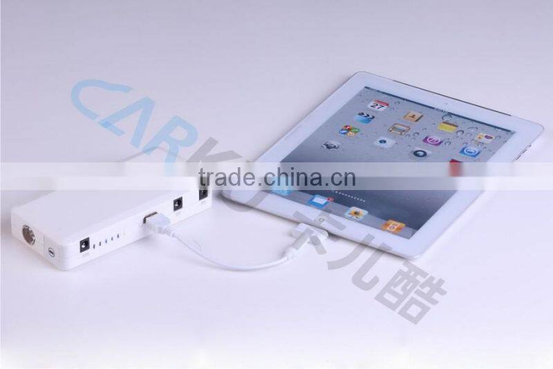 portable car battery starter cranking vehicle charge for smartphone ,ipad, laptop