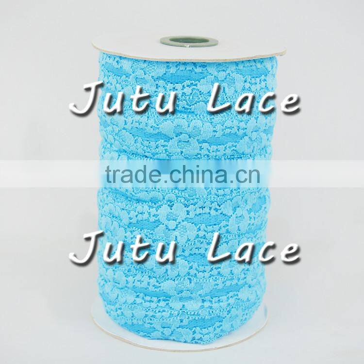 Fold Over Elastic Lace Fold over Elastic Cord Elastic Headband Elastic Lace FOE Hair Bow Tie DIY