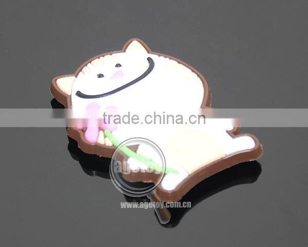 Cute Lovely Cat Shaped Promotional Soft Rubber Injection Molding Animation PVC Cartoon Fridge Magnet