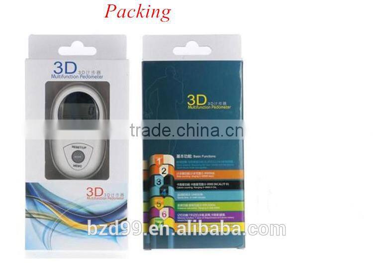 New Multi-functional Digital Porket Walking 3D Pedometer with 12/24 Time System and 7days Memory Pedometer /OEM/ODM Manufacturer