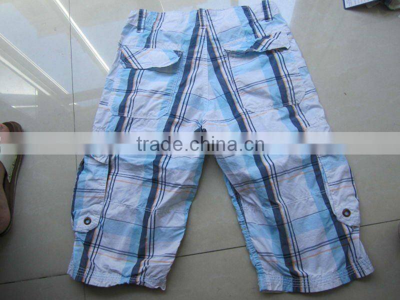 2012 fashion mens cotton Bermuda shorts with many pockets