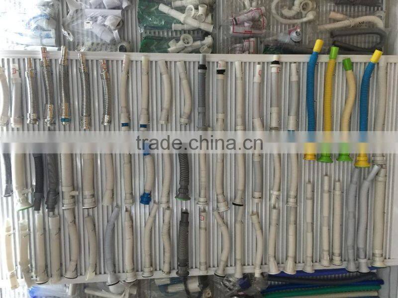 PP flexible basin waste hose/plastic sink drain hose with steel wire/pvc retractable hose for bathroom/chrome coated waste hose